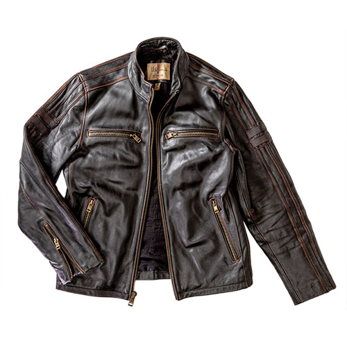 leather jacket on a white background