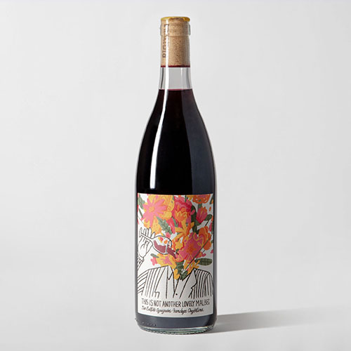 wine with flowers on the label