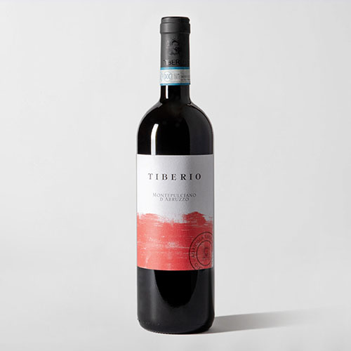 a bottle of tiberio wine