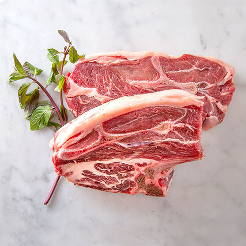 meat arranged on a marble background