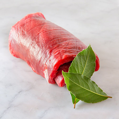 meat with a bay leaf