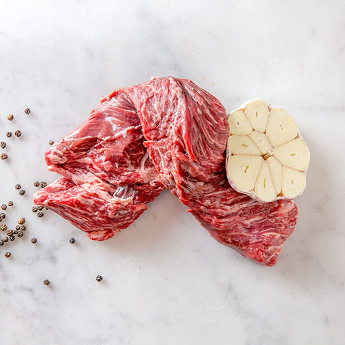 meat with garlic and pepper