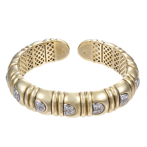 a gold and diamond bracelet